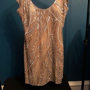 Scala Sequins Cap Sleeve Mini Dress